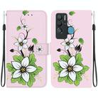 For Tecno Pova Neo LE6 Crystal Texture Colored Drawing Leather Phone Case(Lily) - 1