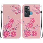 For Tecno Pova Neo LE6 Crystal Texture Colored Drawing Leather Phone Case(Cherry Blossoms) - 1