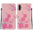For Tecno Spark 8 Pro Crystal Texture Colored Drawing Leather Phone Case(Cherry Blossoms) - 1