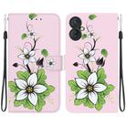 For Tecno Spark 9 Pro / 9T KH7 Crystal Texture Colored Drawing Leather Phone Case(Lily) - 1