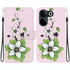 For Tecno Camon 20 Pro 4G / 20 Crystal Texture Colored Drawing Leather Phone Case(Lily) - 1