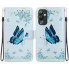 For Tecno Pova 4 Crystal Texture Colored Drawing Leather Phone Case(Blue Pansies) - 1