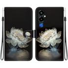 For Tecno Pova 4 Pro Crystal Texture Colored Drawing Leather Phone Case(Crystal Peony) - 1