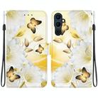 For Tecno Pova Neo 2 Crystal Texture Colored Drawing Leather Phone Case(Gold Butterfly Epiphyllum) - 1