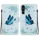 For Tecno Pova Neo 2 Crystal Texture Colored Drawing Leather Phone Case(Blue Pansies) - 1