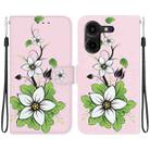 For Tecno Pova 5 Pro Crystal Texture Colored Drawing Leather Phone Case(Lily) - 1
