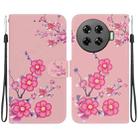 For Tecno Spark 20 Pro+ 4G Crystal Texture Colored Drawing Leather Phone Case(Cherry Blossoms) - 1
