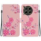 For Tecno Camon 30 4G / 30 5G CL6 CL7 Crystal Texture Colored Drawing Leather Phone Case(Cherry Blossoms) - 1