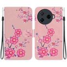 For Tecno Camon 30 Pro CL8 Crystal Texture Colored Drawing Leather Phone Case(Cherry Blossoms) - 1