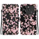 For Tecno Pova 6 Pro / Pova 6 Crystal Texture Colored Drawing Leather Phone Case(Plum Bossom) - 1