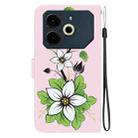 For Tecno Pova 6 Neo Crystal Texture Colored Drawing Leather Phone Case(Lily) - 3