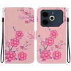 For Tecno Pova 6 Neo Crystal Texture Colored Drawing Leather Phone Case(Cherry Blossoms) - 1