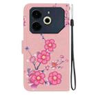 For Tecno Pova 6 Neo Crystal Texture Colored Drawing Leather Phone Case(Cherry Blossoms) - 3