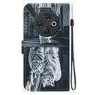 For Tecno Spark 30C Crystal Texture Colored Drawing Leather Phone Case(Cat Tiger Reflection) - 3