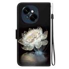 For Tecno Spark Go 1 / Pop 9 Pro Crystal Texture Colored Drawing Leather Phone Case(Crystal Peony) - 3