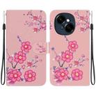 For Tecno Spark Go 1 / Pop 9 Pro Crystal Texture Colored Drawing Leather Phone Case(Cherry Blossoms) - 1