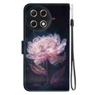 For Tecno Camon 30S / Camon 30S Pro Crystal Texture Colored Drawing Leather Phone Case(Purple Peony) - 3