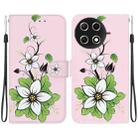 For Tecno Camon 30S / Camon 30S Pro Crystal Texture Colored Drawing Leather Phone Case(Lily) - 1