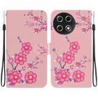 For Tecno Camon 30S / Camon 30S Pro Crystal Texture Colored Drawing Leather Phone Case(Cherry Blossoms) - 1