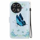 For Tecno Camon 30S / Camon 30S Pro Crystal Texture Colored Drawing Leather Phone Case(Blue Pansies) - 3