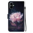 For Tecno Pop 10 / Spark Go 2 4G Crystal Texture Colored Drawing Leather Phone Case(Purple Peony) - 3
