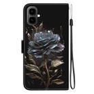 For Tecno Pop 10 / Spark Go 2 4G Crystal Texture Colored Drawing Leather Phone Case(Black Rose) - 3