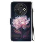 For Tecno Pop 9 5G / Spark 30C 5G Crystal Texture Colored Drawing Leather Phone Case(Purple Peony) - 3