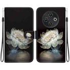For Tecno Pop 9 5G / Spark 30C 5G Crystal Texture Colored Drawing Leather Phone Case(Crystal Peony) - 1