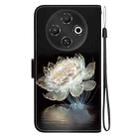 For Tecno Pop 9 5G / Spark 30C 5G Crystal Texture Colored Drawing Leather Phone Case(Crystal Peony) - 3