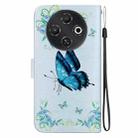 For Tecno Pop 9 5G / Spark 30C 5G Crystal Texture Colored Drawing Leather Phone Case(Blue Pansies) - 3