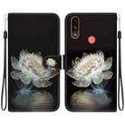 For Motorola Moto E7 Power / E7i Power Crystal Texture Colored Drawing Leather Phone Case(Crystal Peony) - 1