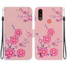 For Motorola Moto E7 Power / E7i Power Crystal Texture Colored Drawing Leather Phone Case(Cherry Blossoms) - 1