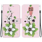 For Motorola Moto G9 Play / E7 Plus Crystal Texture Colored Drawing Leather Phone Case(Lily) - 1