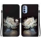 For Motorola Moto G31 / G41 Crystal Texture Colored Drawing Leather Phone Case(Crystal Peony) - 1