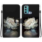 For Motorola Moto G60 / G40 Fusion Crystal Texture Colored Drawing Leather Phone Case(Crystal Peony) - 1