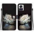 For Motorola Moto X30 Pro 5G Crystal Texture Colored Drawing Leather Phone Case(Crystal Peony) - 1