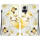 For Motorola Moto X30 Pro 5G Crystal Texture Colored Drawing Leather Phone Case(Gold Butterfly Epiphyllum) - 1