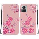 For Motorola Moto X30 Pro 5G Crystal Texture Colored Drawing Leather Phone Case(Cherry Blossoms) - 1