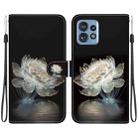 For Motorola Edge 40 Pro Crystal Texture Colored Drawing Leather Phone Case(Crystal Peony) - 1