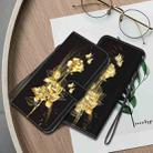 For Motorola Edge 50 Fusion Crystal Texture Colored Drawing Leather Phone Case(Gold Butterfly Rose) - 2