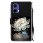 For Motorola Moto G85 Crystal Texture Colored Drawing Leather Phone Case(Crystal Peony) - 3