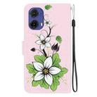 For Motorola Moto G85 Crystal Texture Colored Drawing Leather Phone Case(Lily) - 3