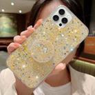 For iPhone 13 Pro Starry Sequin Round Stand Epoxy TPU Phone Case(Yellow) - 1