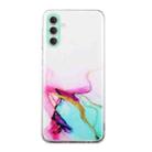 For Samsung Galaxy S24 5G Hollow Marble Pattern TPU Phone Case(Green) - 1