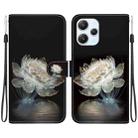 For Xiaomi Redmi 12 Crystal Texture Colored Drawing Leather Phone Case(Crystal Peony) - 1