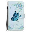 For Xiaomi Redmi Note 12 5G Crystal Texture Colored Drawing Leather Phone Case(Blue Pansies) - 2