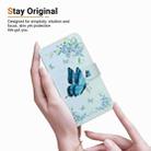 For Xiaomi Redmi Note 12 5G Crystal Texture Colored Drawing Leather Phone Case(Blue Pansies) - 6
