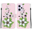 For Xiaomi Redmi Note 12 Pro Crystal Texture Colored Drawing Leather Phone Case(Lily) - 1