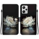 For Xiaomi Redmi Note 12 Pro+ Crystal Texture Colored Drawing Leather Phone Case(Crystal Peony) - 1