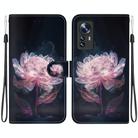 For Xiaomi 12 / 12X Crystal Texture Colored Drawing Leather Phone Case(Purple Peony) - 1